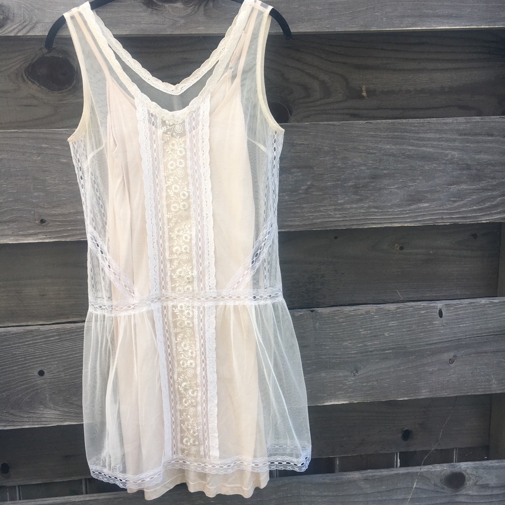 Charlotte Russe | Sheer Lace Dress with Slip